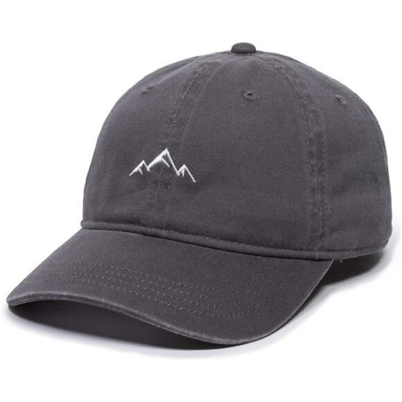 Mountain Dad Hat Adjustable Cotton Baseball Cap Outdoor Hiking Unstructured - Picture 1 of 7
